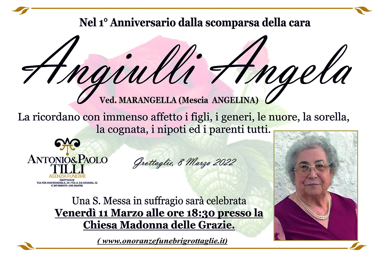 Anniversario Angiulli Angela