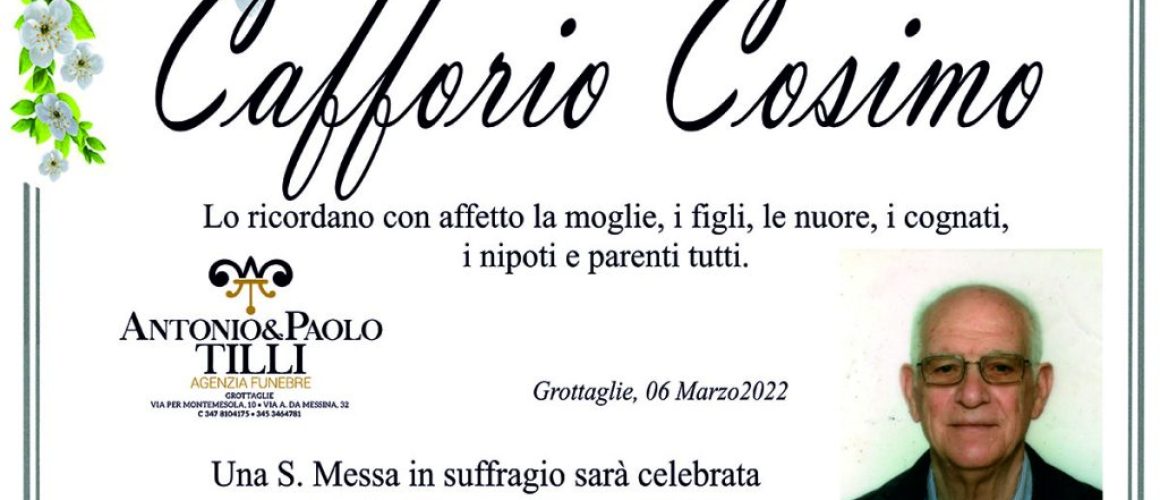 Anniversario Cafforio Cosimo
