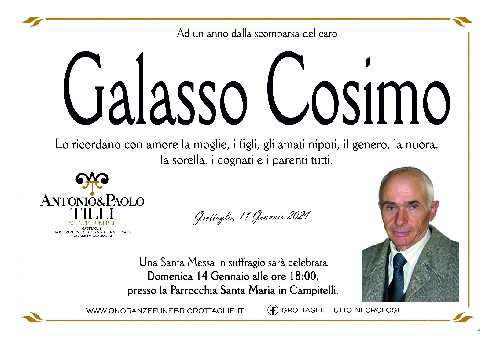 Galasso Cosimo Anniversario